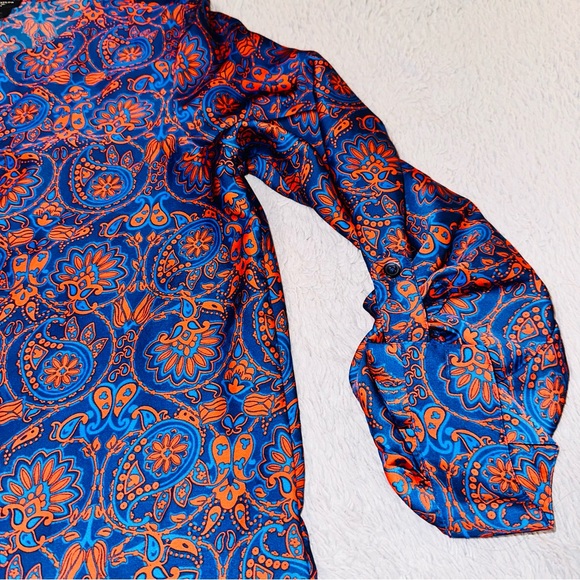 Ann Taylor silky printed top - Picture 3 of 11